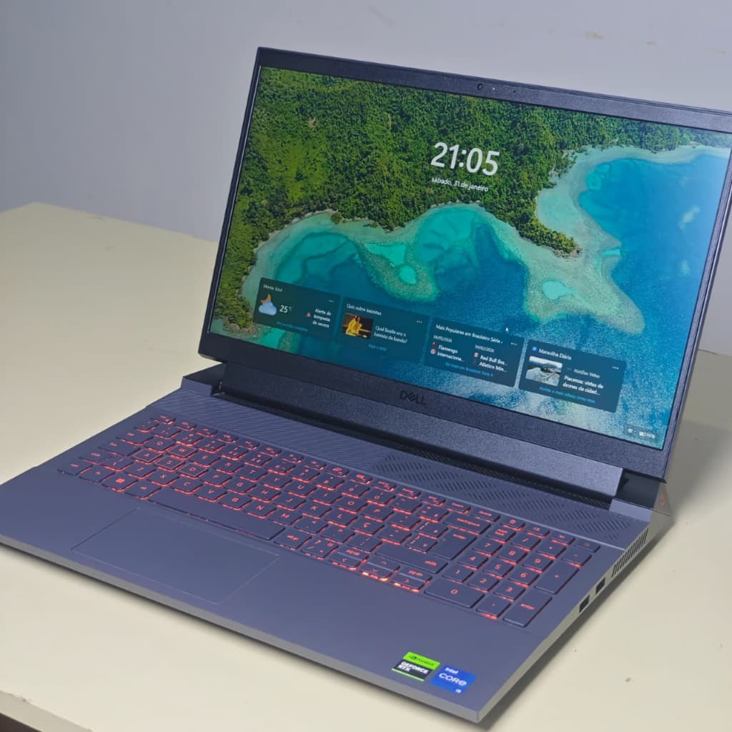 Notebook Gamer Dell G15 5530 i5 13450HX RTX3050 6GB Teclado retro iluminado muito novo!