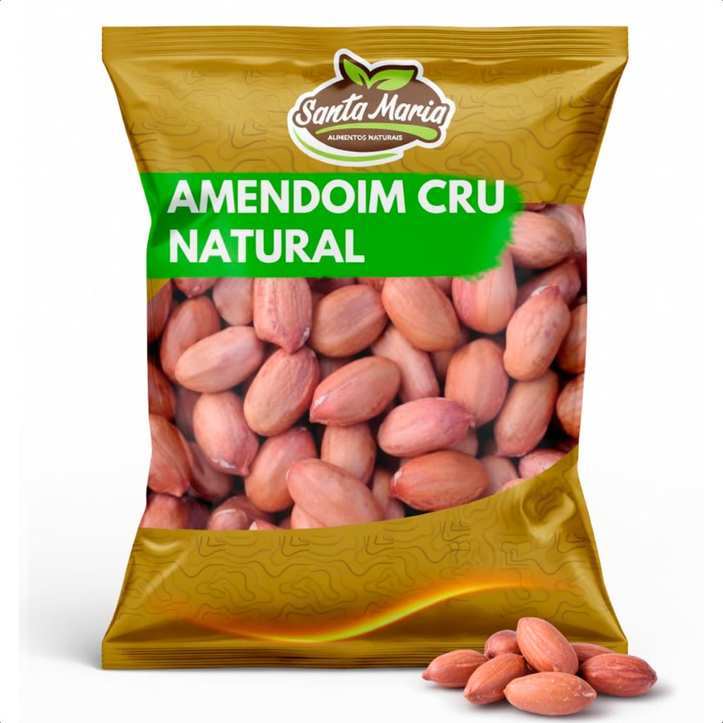 Amendoim Cru In Natura Runner Com Pele Saudável 100% Natural Nutritivo Culinária Gourmet Petisco