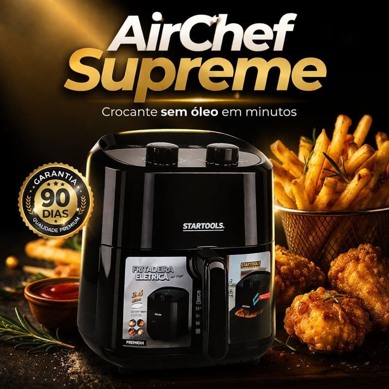 Fritadeira Sem Óleo Air Fryer 34 Litros Capacidade Compacta 1200w 220v Cozinha Saudável