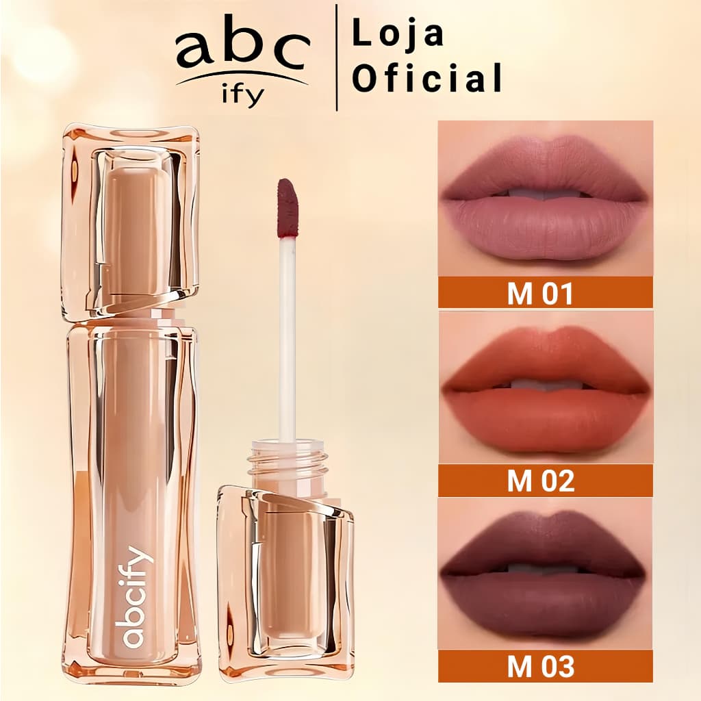 Batom Líquido Matte de Longa Duração Abcify — Fórmula que não derrete