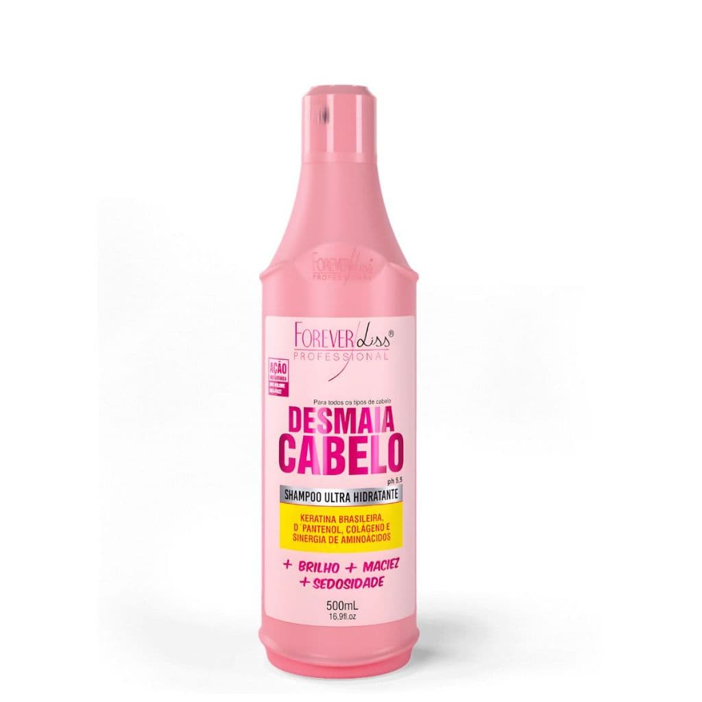 Shampoo Forever Liss Desmaia Cabelo 500 ml Ultra Hidratante Hidratação Profunda, Brilho e Maciez