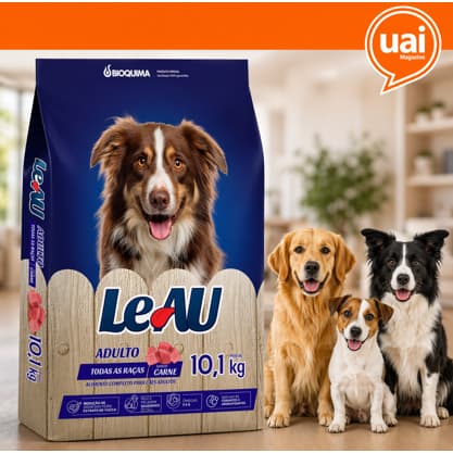 Ração Cachorro Sabor Carne Todas as Raças 10Kg - Leau Dog
