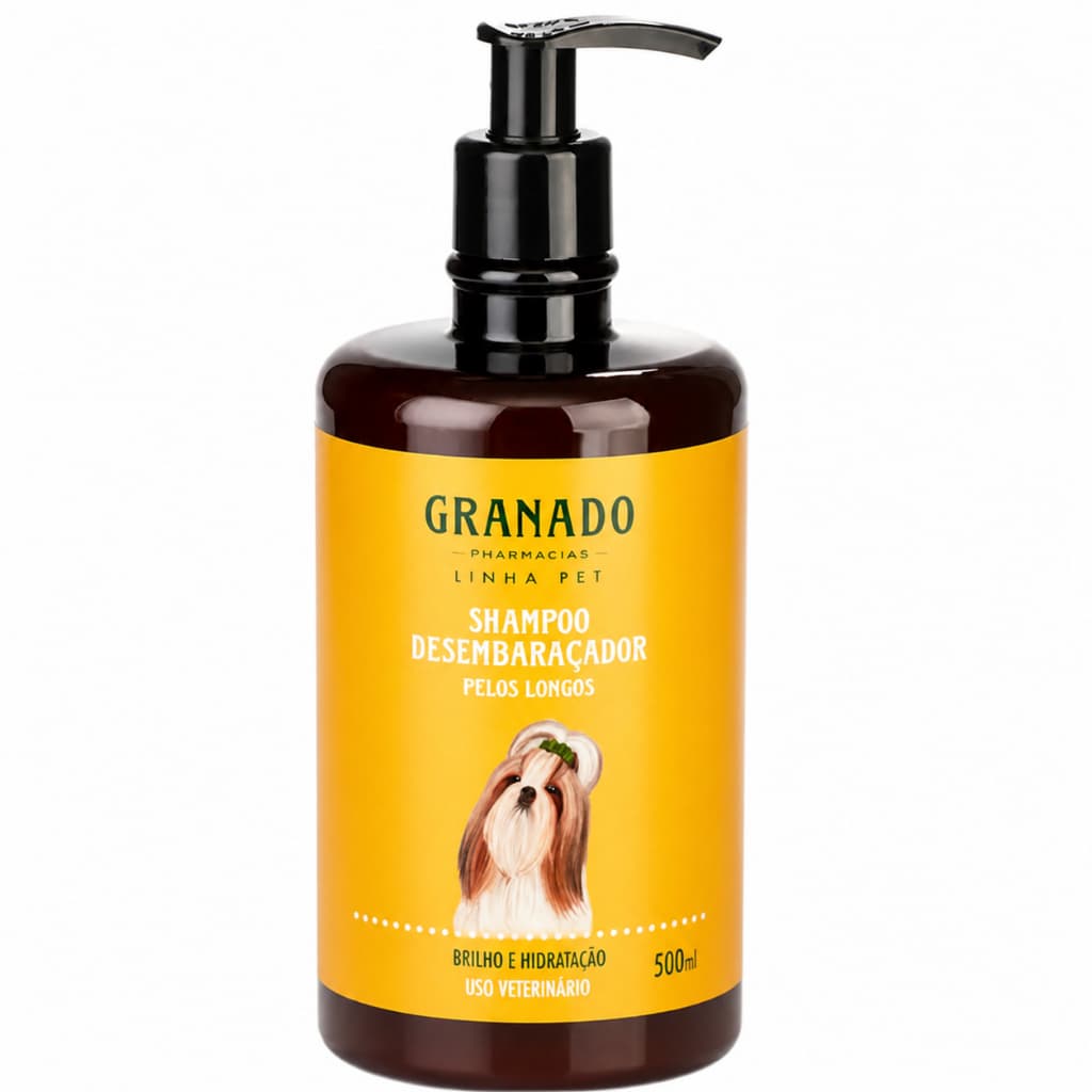 Shampoo para Cães e Gatos Granado - Desembaraçador 500ml: Hidratação Intensa e Brilho Sedoso