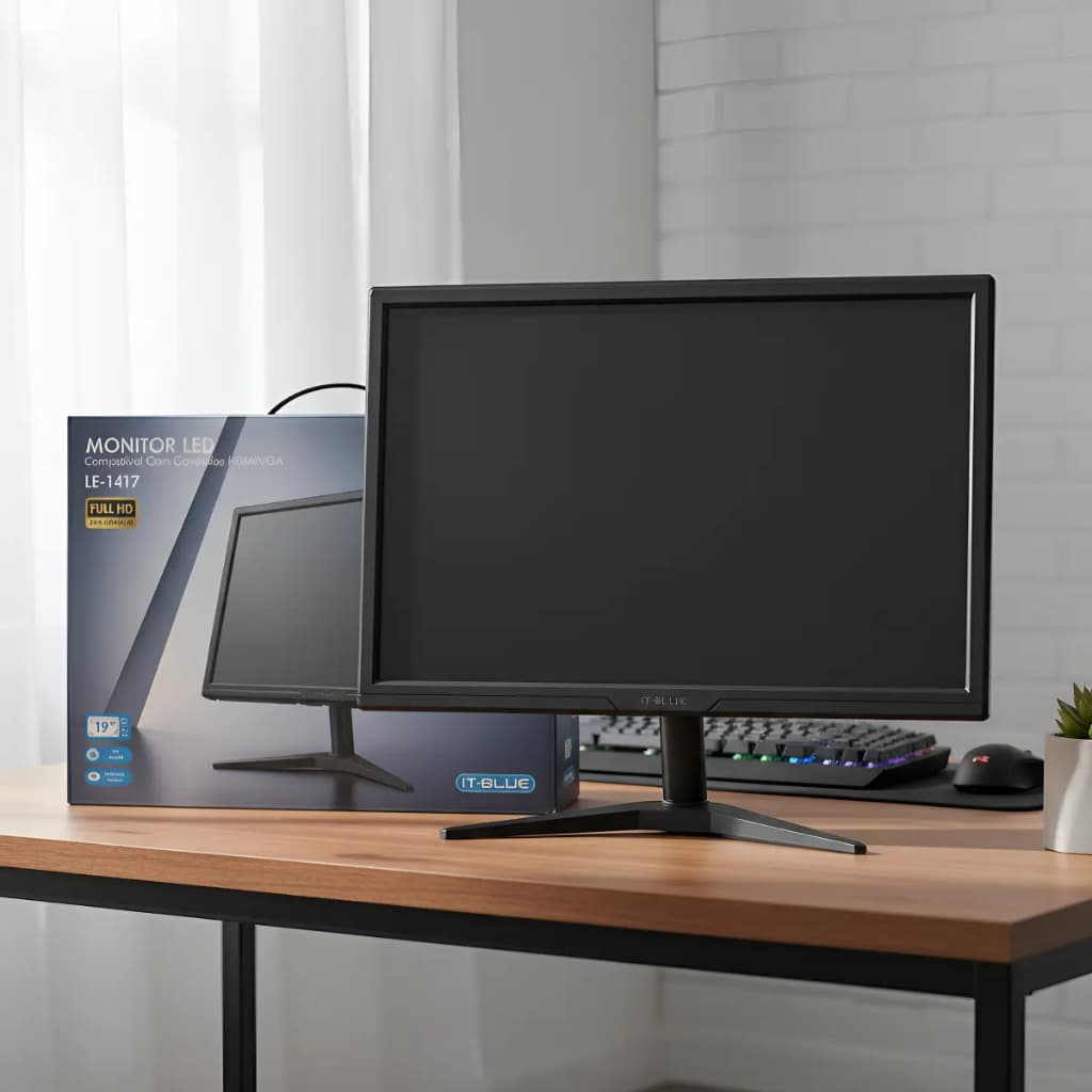 Monitor Gamer It-Blue 19" LED HD 5ms HDMI VGA LE-1417