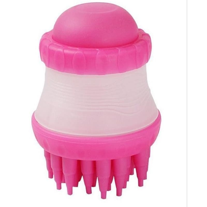 Escova massagedora para Pets com Dispenser de Shampoo - Design Ergonômico e Silicone Macio