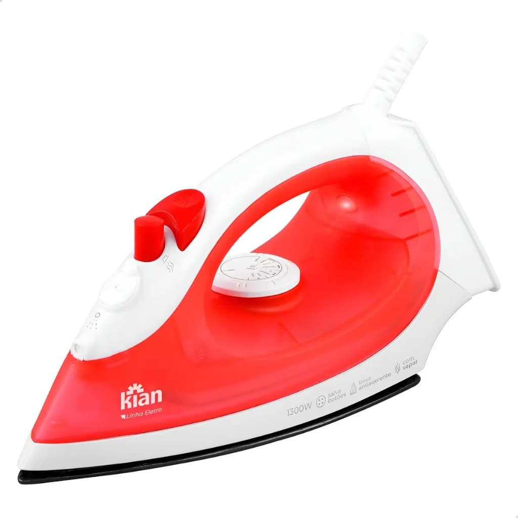 Ferro A Vapor Spray Kian 1300w Vermelho Fps-104