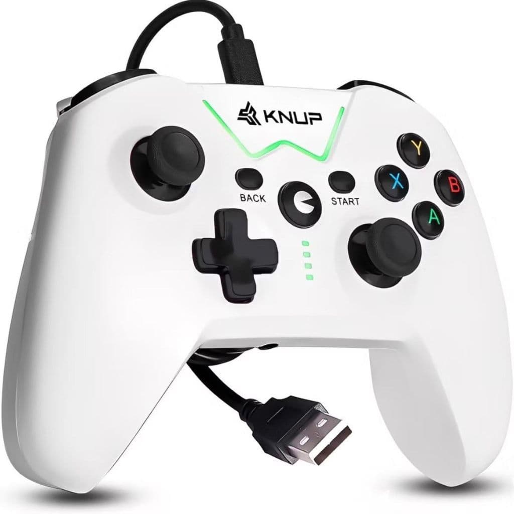 Controle Gamer Pc Usb Com Fio Joystick Dual Vibration Turbo para video game