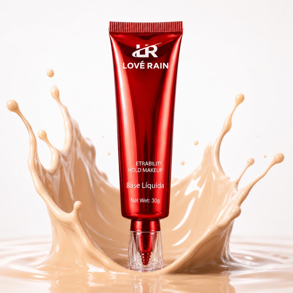 Base Líquida Matte Love Rain Maquiagem Longa Duração e Alta Penetração 24 Horas Cover Up Foundation