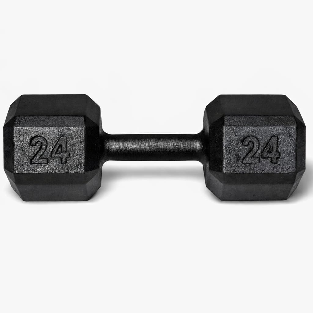 Halter Sextavado 24kg Fitness Musculacao Treino Academia Peso Profissional para Forca e Condicionamento Fisico Completo