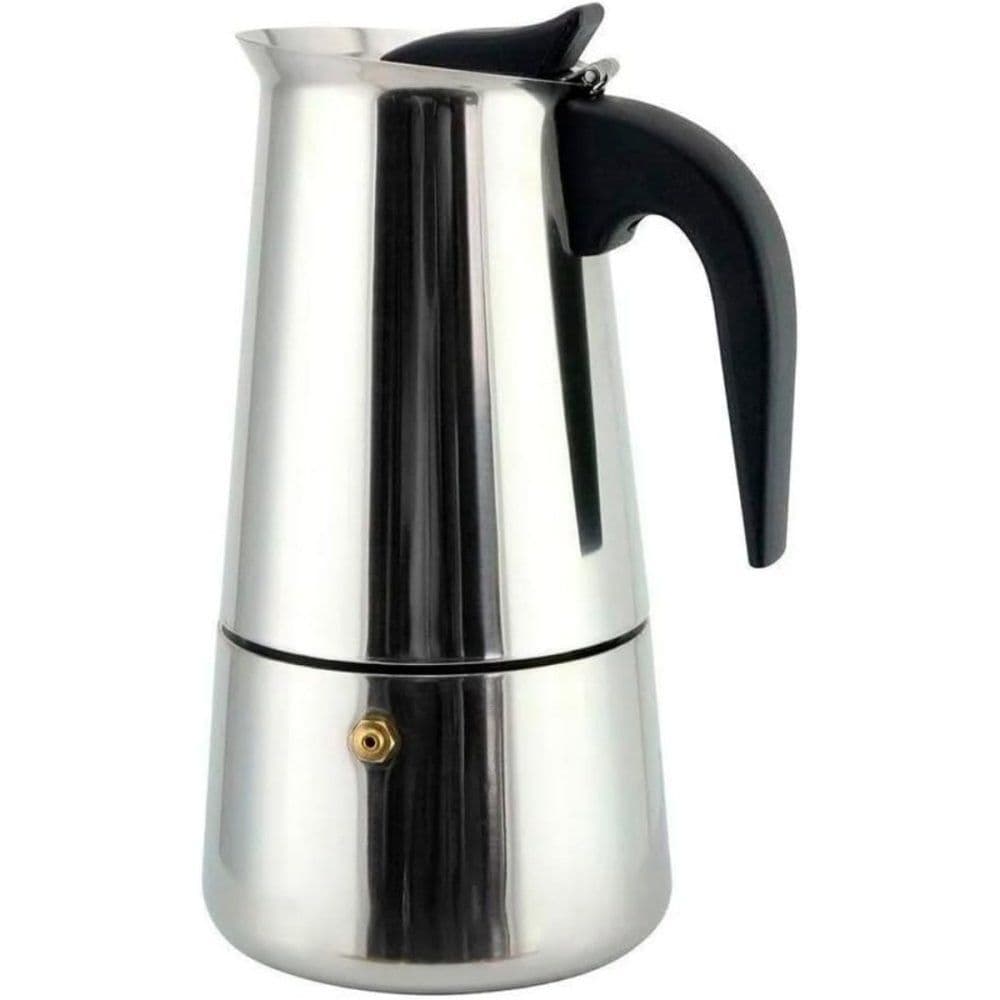 Cafeteira italiana inox premium para 6 xícaras de café expresso 300ml fogão gás elegante durável