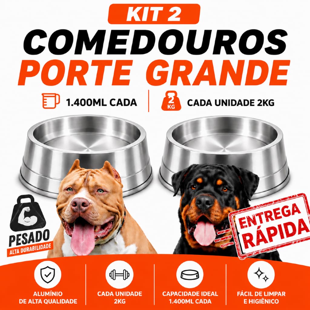 2 PRATO PESADO PARA CACHORRO PESADO RAÇÃO ÁGUA COMIDA PET UTILIDADE CACHORRO CÃO DOG COMEDOURO PESADO