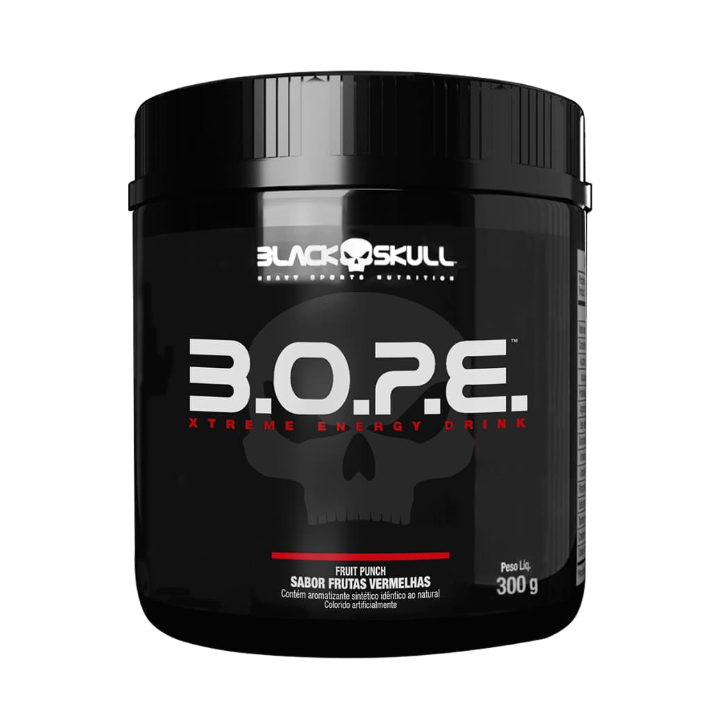Suplemento Pré Treino Bope Xtreme Energy Drink Betapure 300g Sabores Black Skull