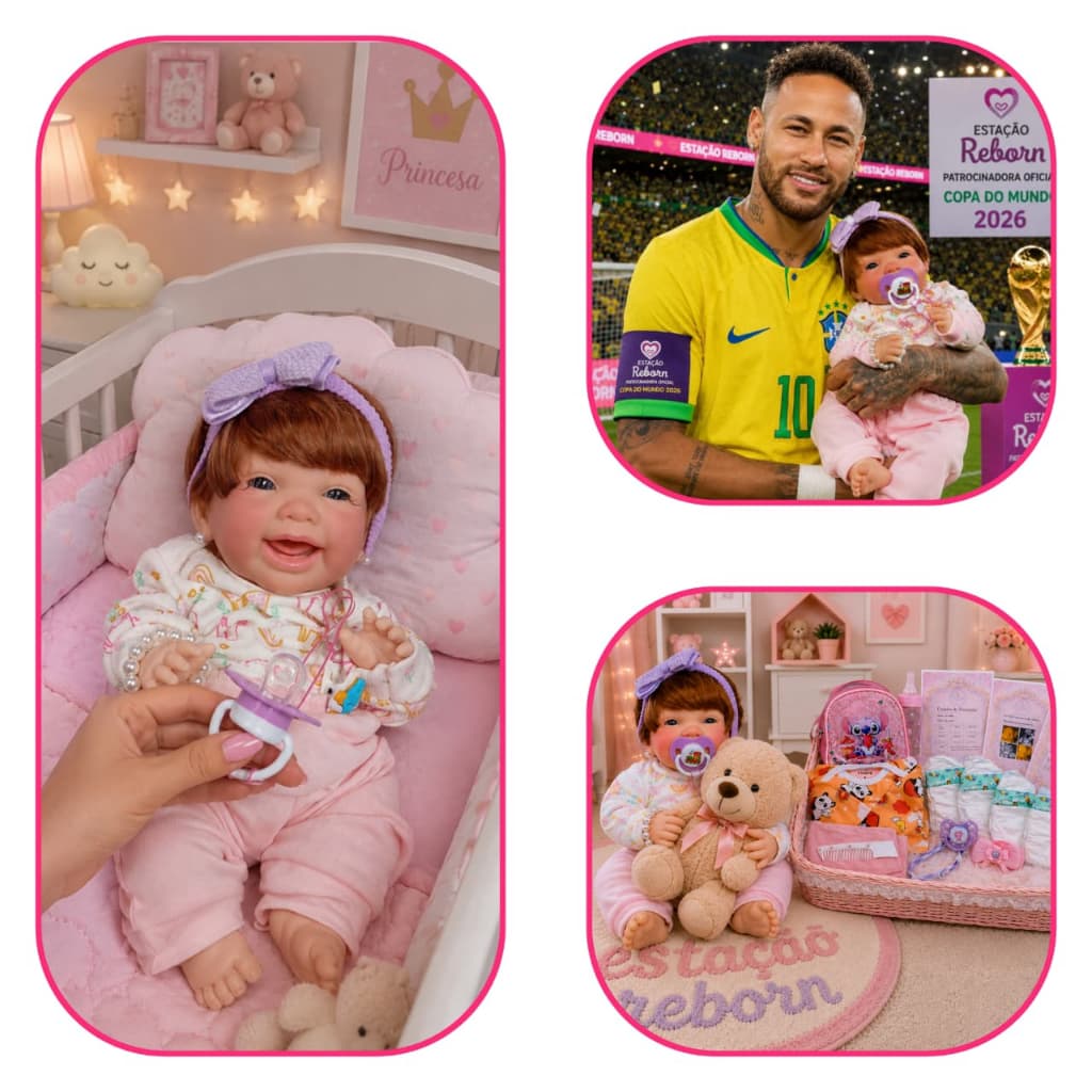 Boneca Reborn 100% Silicone Articulada + Enxoval Completo Oferta