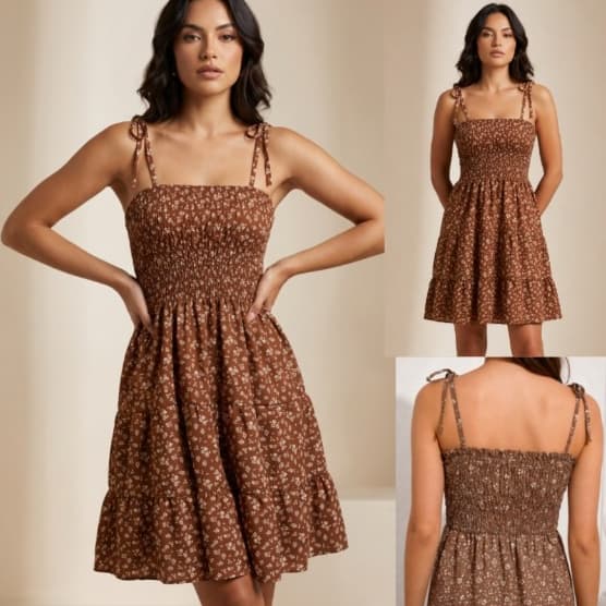 vestido feminino MIDI 3 MARIAS CREPINHO ESTAMPADO FEMININO  elegante ENVIO RAPIDO