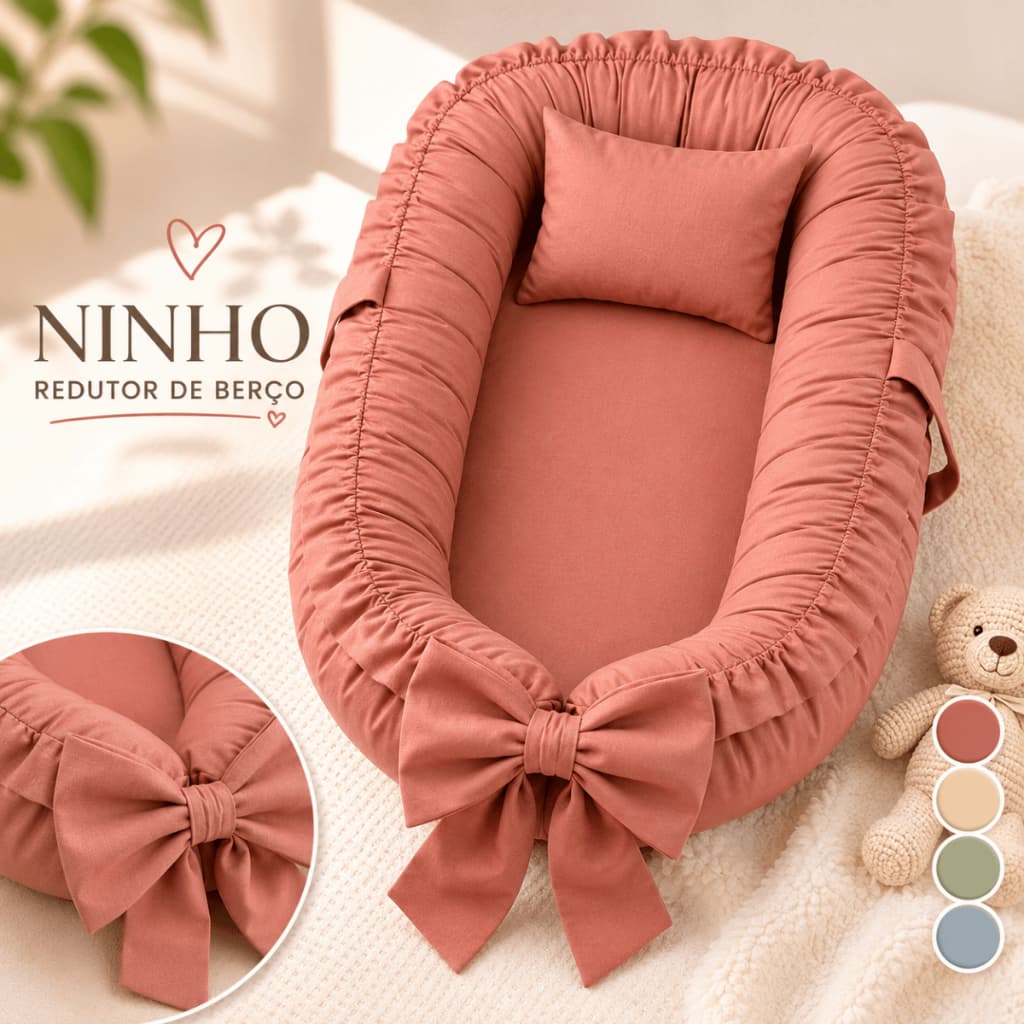Ninho Redutor de Berço para Bebê Várias Estampas