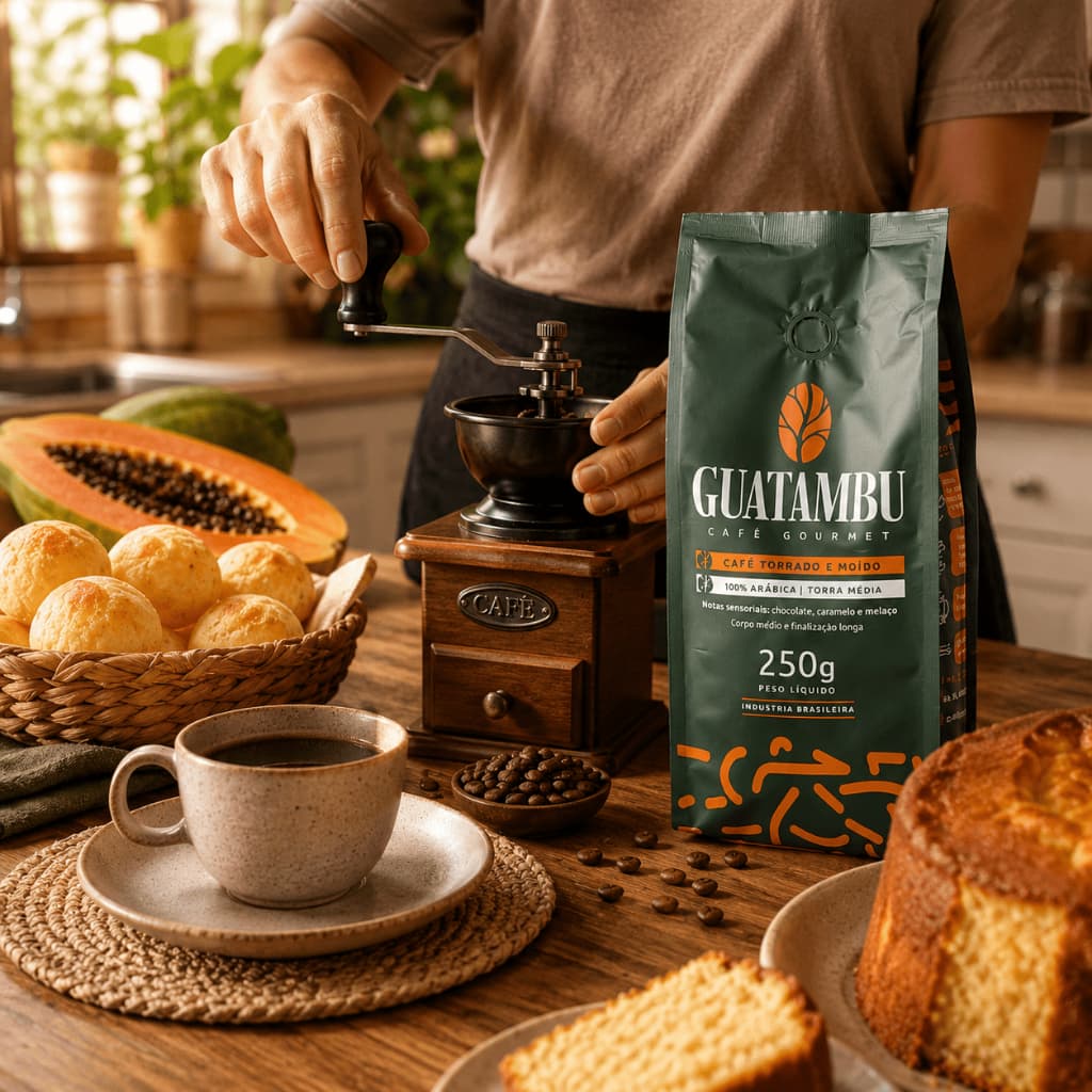 Café Gourmet Guatambu em Grãos 250g Especial Expresso Minas 100% arábica torra média notas chocolate
