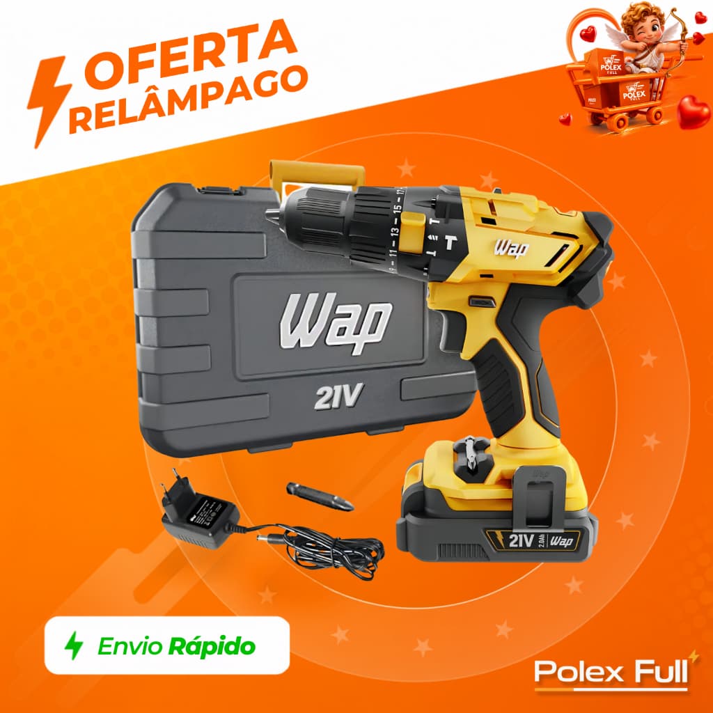 Parafusadeira E Furadeira De Impacto 3/8  Wap K21 Id02 - com Maleta - 127/220v 50/60 Hz