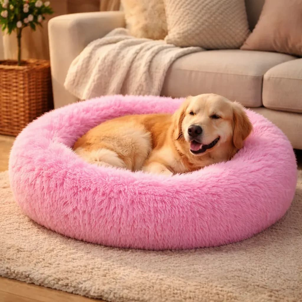 CAMA PET DONUT NUVEM PELUCIA REDONDA CAMINHA PELUCIADA NINHO CASINHA CASA COLCHONETE Cachorros Gatos
