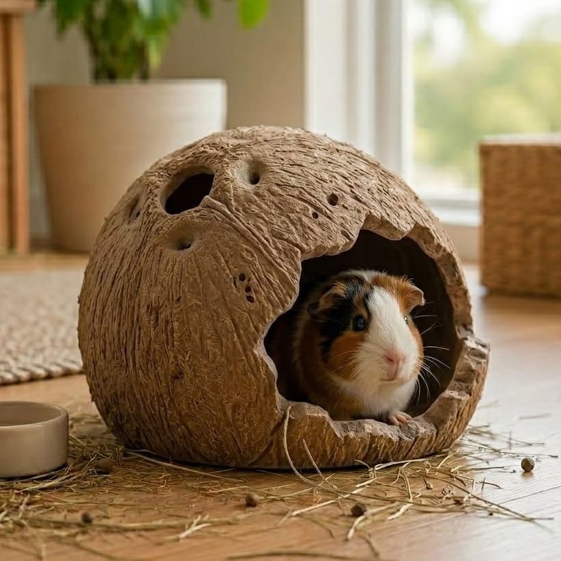Casinha para Roedores Pequenos Hamster e Porquinhoda Índia – Toca Decorativa Pet - Vários Tamanhos