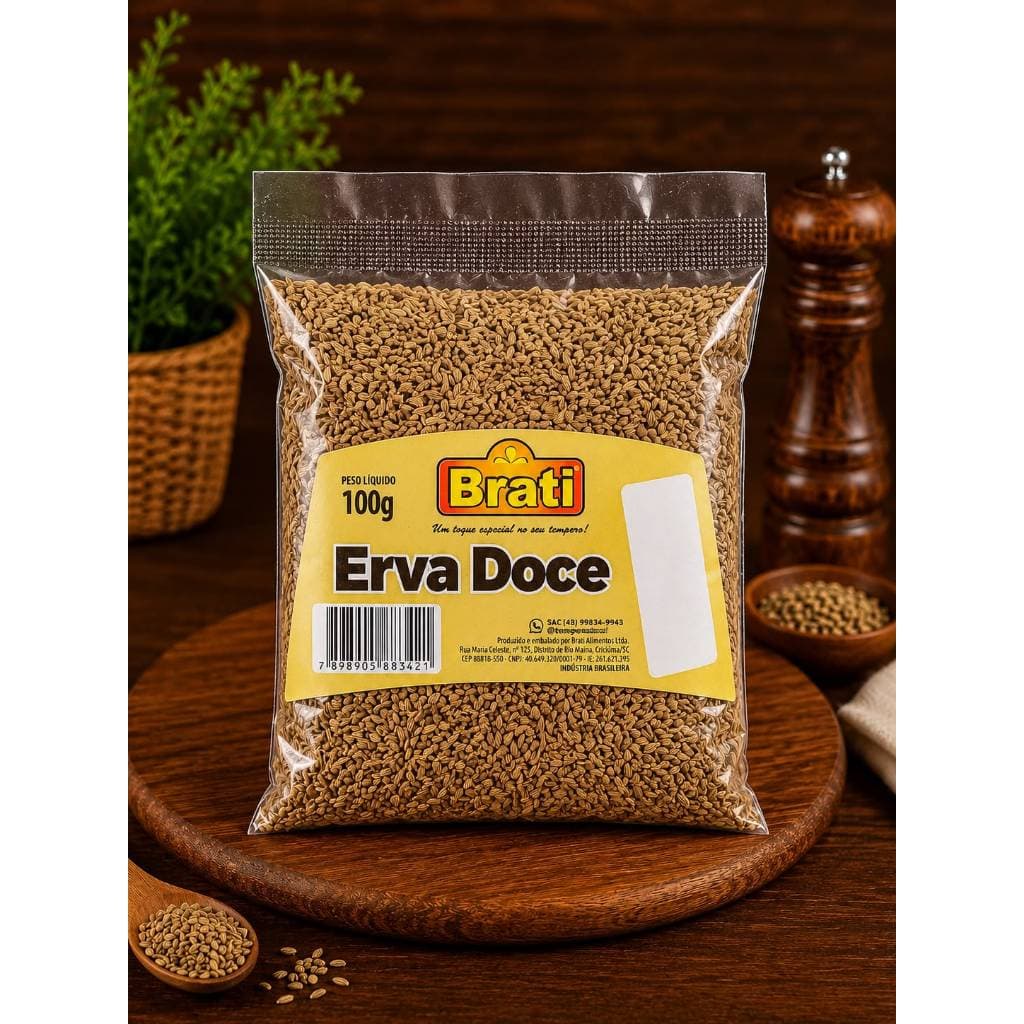 Erva-Doce 100g | 250g | 500g -  Sementes de Erva-Doce Naturais | Chá, Receitas e Temperos