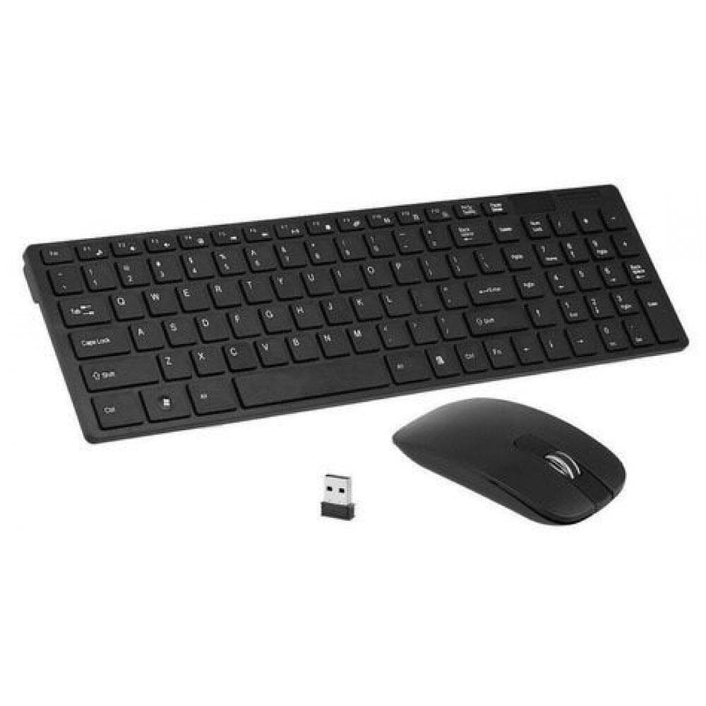 TECLADO SEM FIO COM MOUSE SEM FIO.