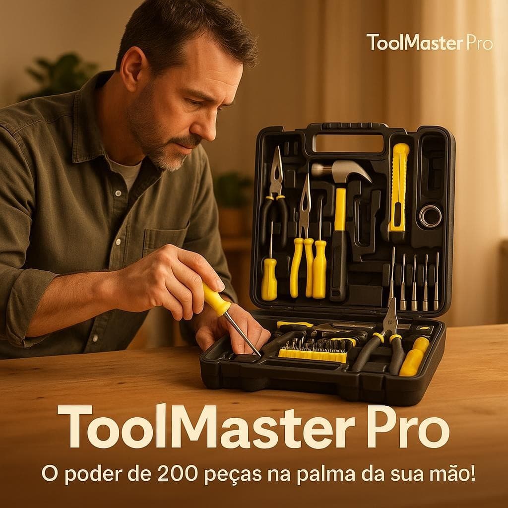 Kit Ferramentas Completo 200 Peças Maleta Organizadora Kit Profissional para Reparos e Manutenção