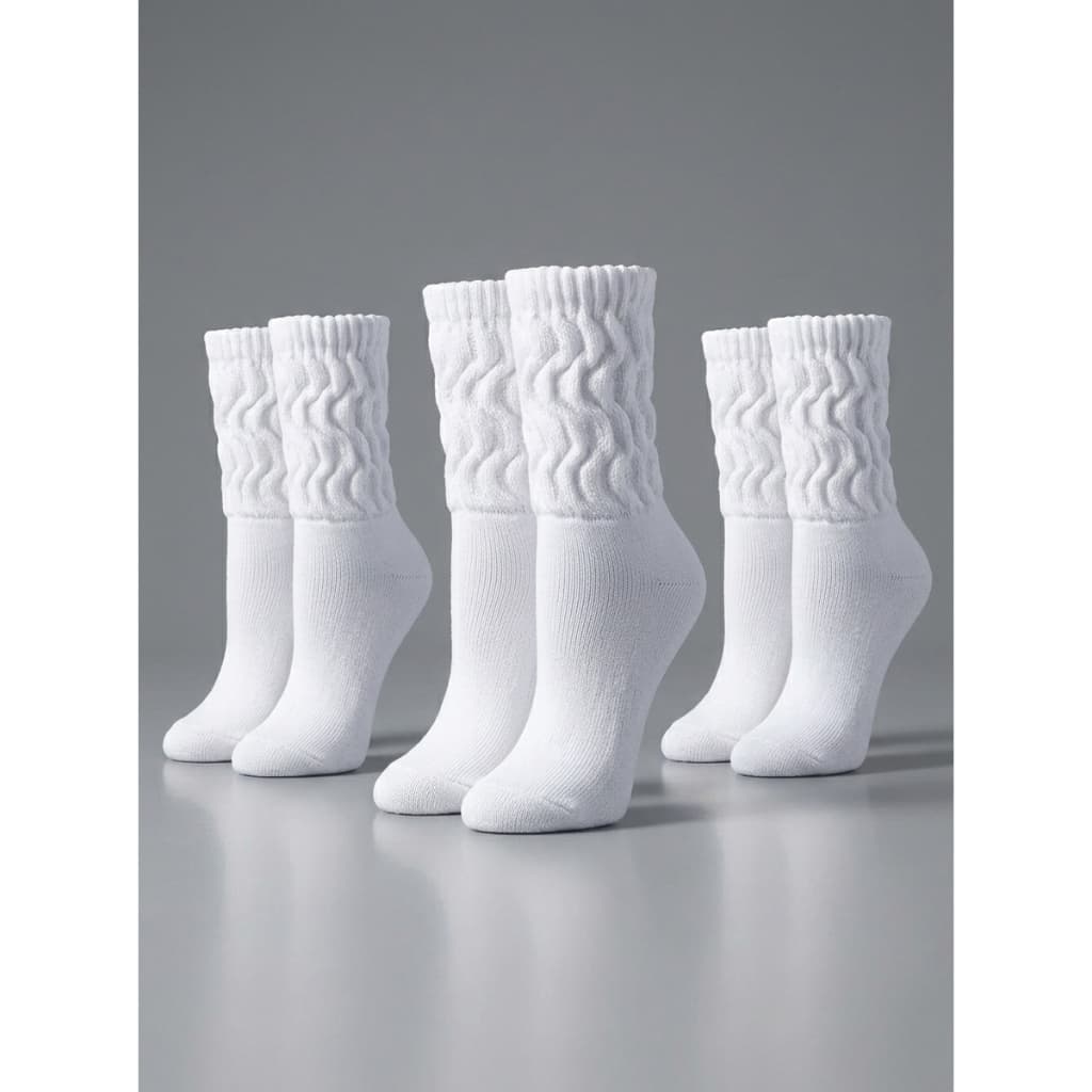 Kit 3 Pares Meias Aeróbica Brancas Fitness Academia Yoga