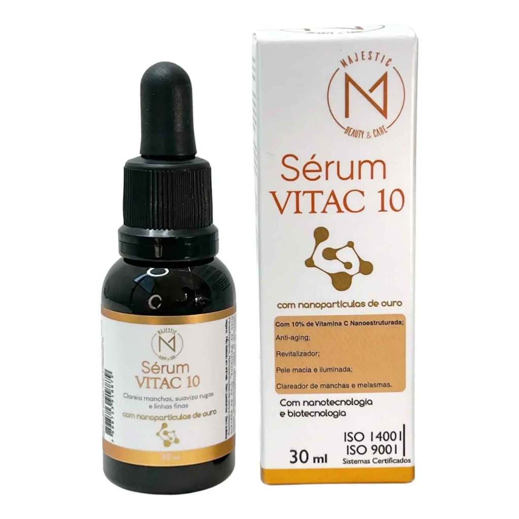 Serum Vitamina C 10% Facial 30ml Anti-idade Clareador Majest