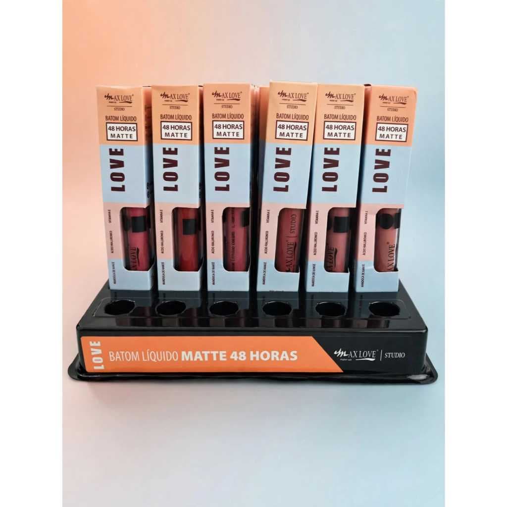 🌸 BATOM LÍQUIDO MATTE 48H MAX LOVE – CORES 280 A 285 🌸