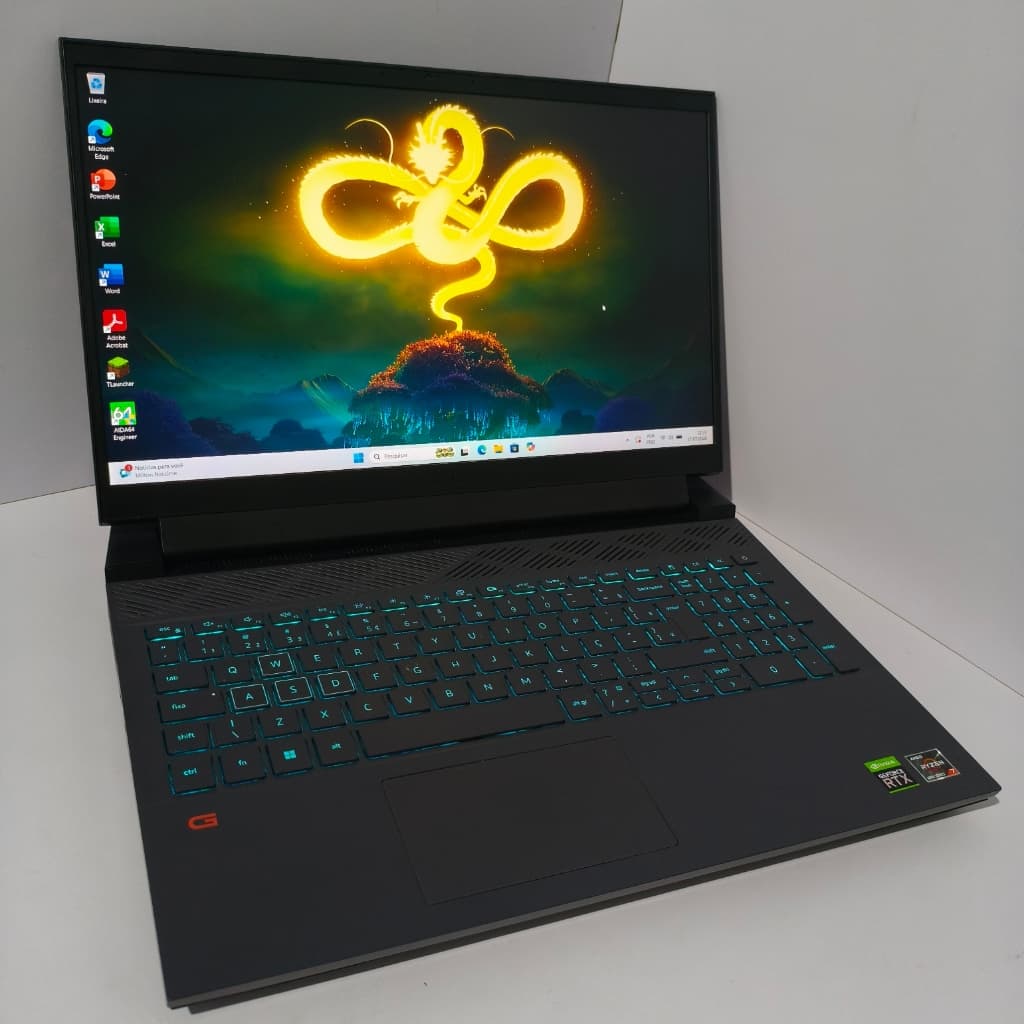 Notebook Gamer Dell G15, Ryzen 7 6800H, RTX 3060, 16GB RAM, 512GB SSD NVMe, 15.6 FHD IPS 165Hz