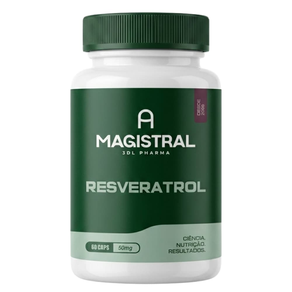 Resveratrol 50mg Trans Resveratrol Original em Cápsulas Vitaminas Suplementos A Magistral