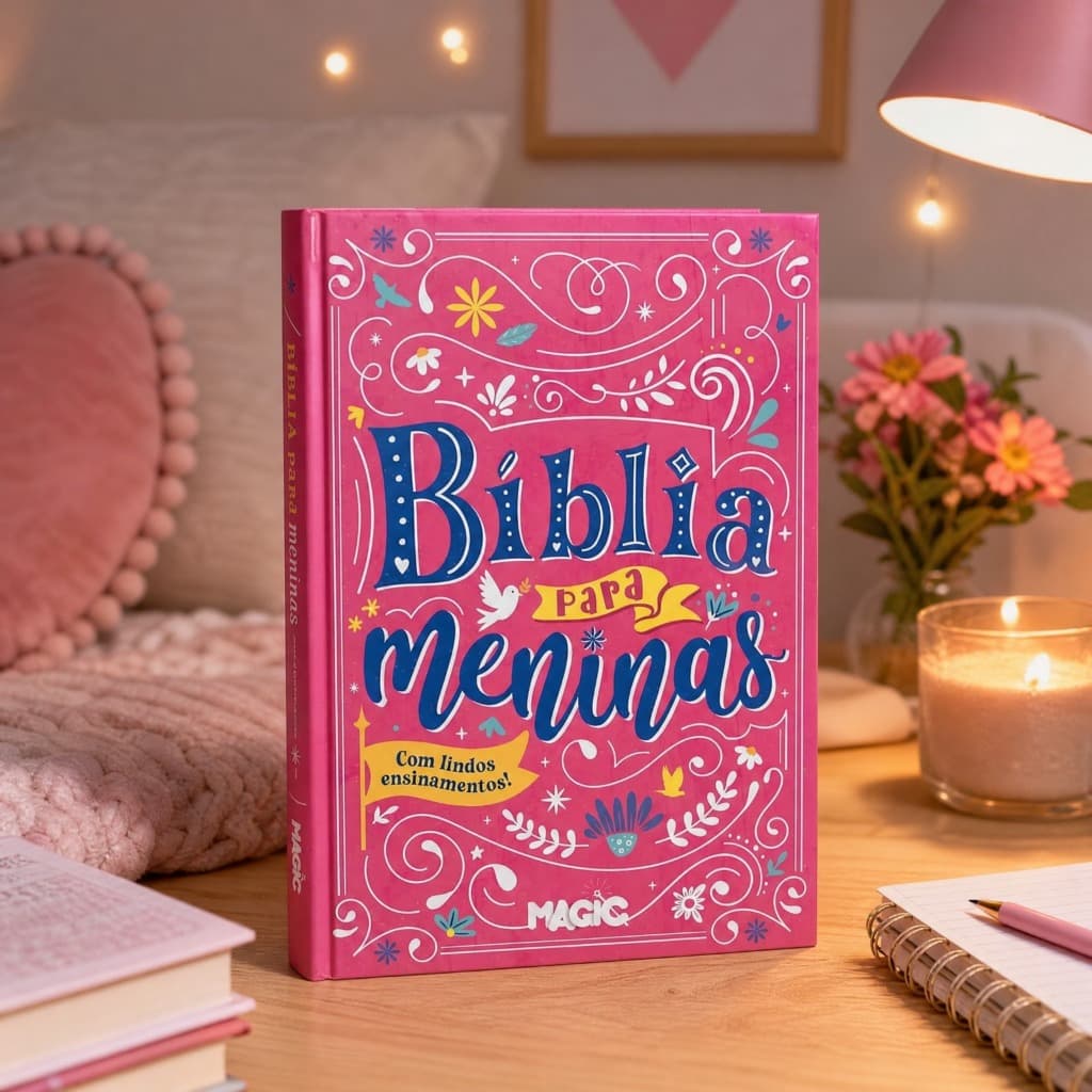 Bíblia para Meninas Infantil Ilustrada 128 Páginas Histórias Bíblicas