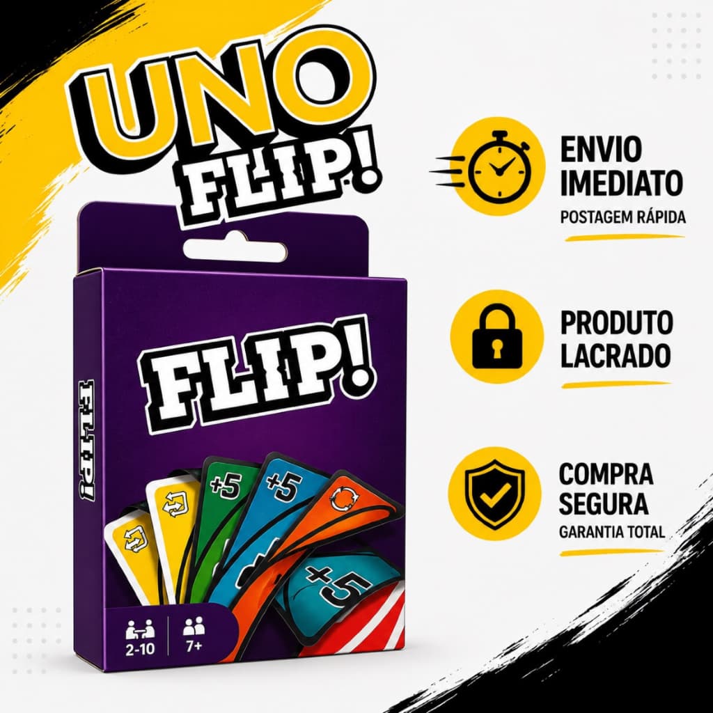 Jogos de Cartas UNO Flip com 112 Cartas - Amigos e Família! Brinquedos