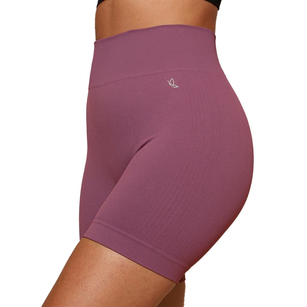 Short Fitness Feminino Benévola Short de Poliamida Sem Costura Cós Alto Sem Transparência Academia
