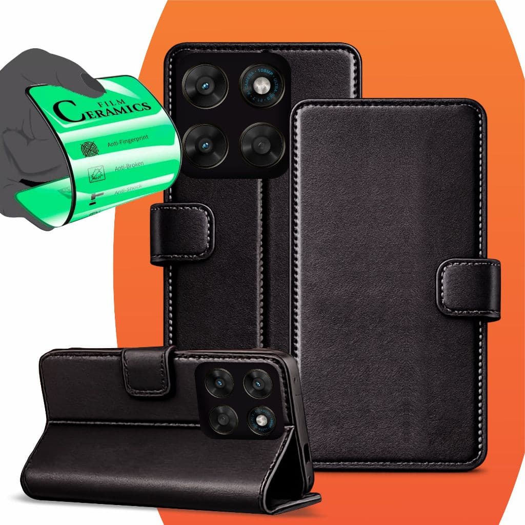 Capa Capinha Carteira Flip + Película Para Moto G86 G86 5G