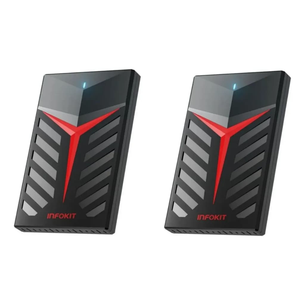 Kit com 2 Case Externo Gamer Gaveta Ssd Hd Xbox ps4  ps5 Pc Notebook Usb 3.0