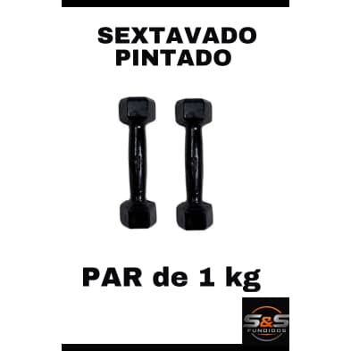 Peso Academia Musculação Par Halter Sextavado 01 à 05 KG Treino Funcional Pintado