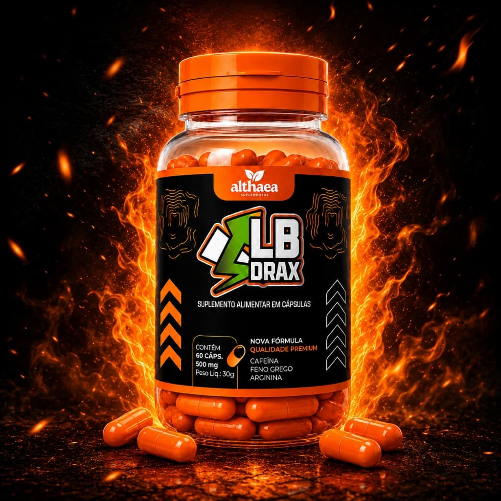 Suplemento Energia Pre treino Disposição Alta - 60 Cápsulas - Althaea Suplementos