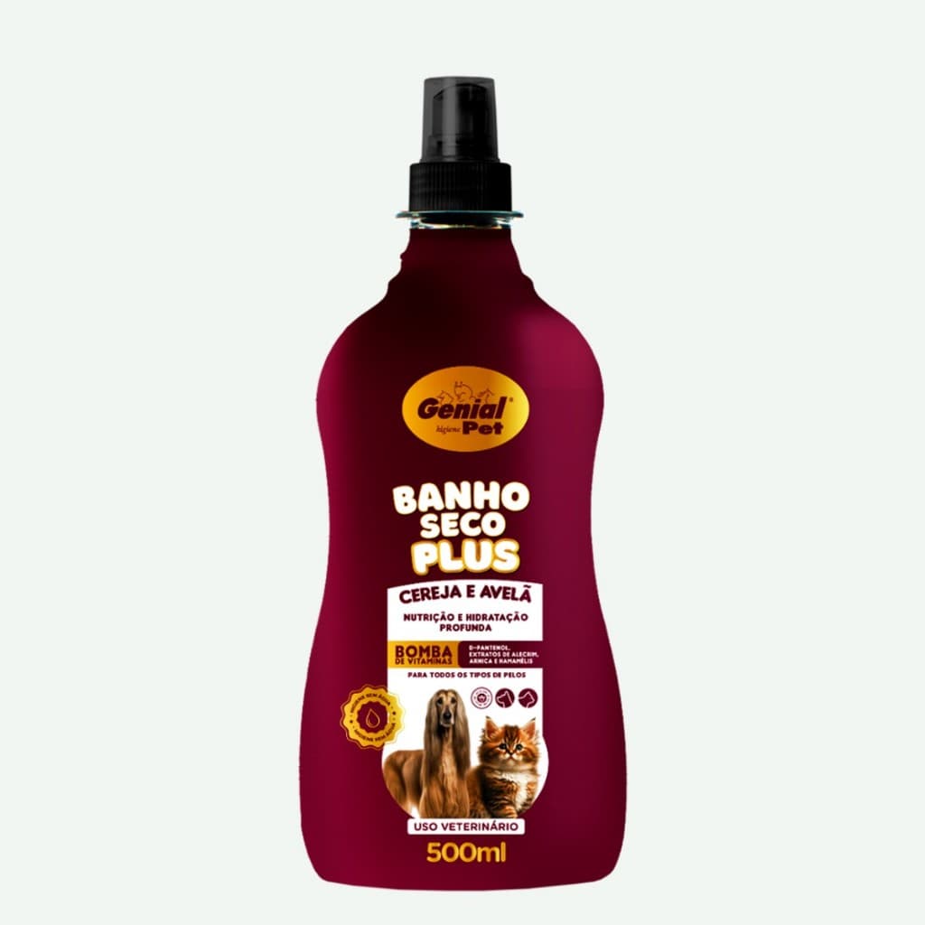 Banho a Seco para Gato Shampoo Sem Enxague Pet Genial - 500 ml - Oferta