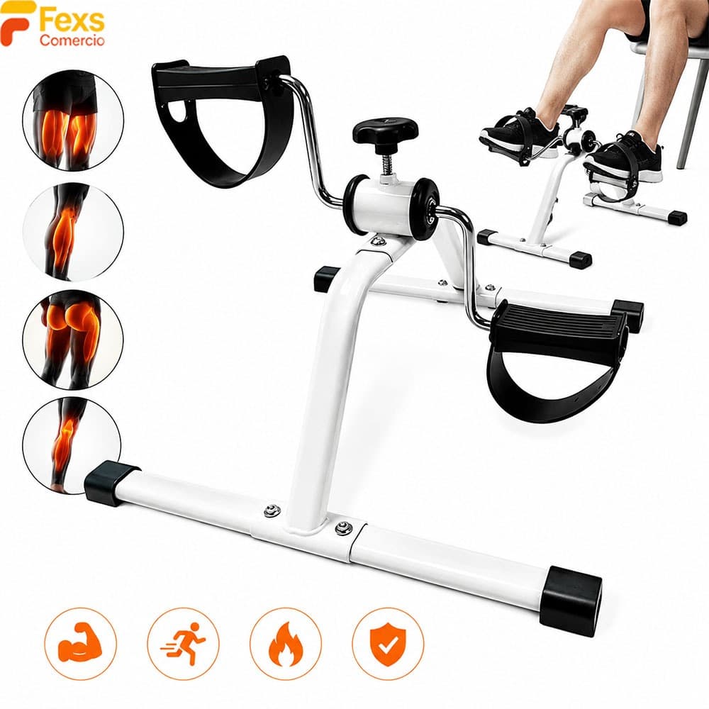 Mini Bicicleta Ergométrica de Dupla Função – Exercitador de Pedal para Mãos e Pés – Equipamento para Fisioterapia e Fitn