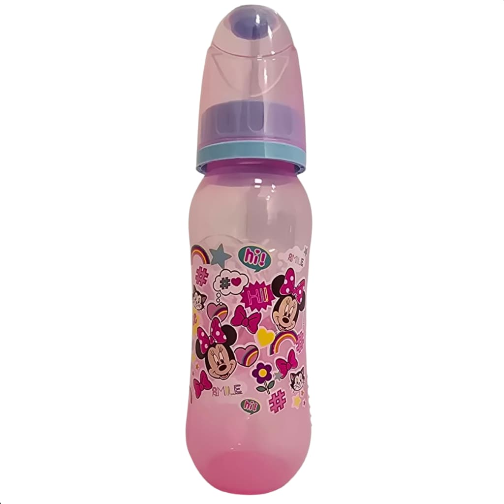Mamadeira Minnie Mouse 240ml Orto Silicone - Baby Go Bebê