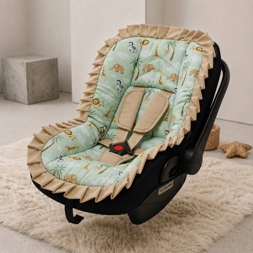 Capa Protetora para Bebê Conforto Universal Acolchoada Hipoalergênico 100% Algodão