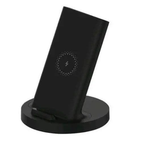 Carregador Wireless Indução Xiaomi Mi Charging Stand 20W WPC02ZM Qi USB-C Suporte Dock Preto Para Smartphone