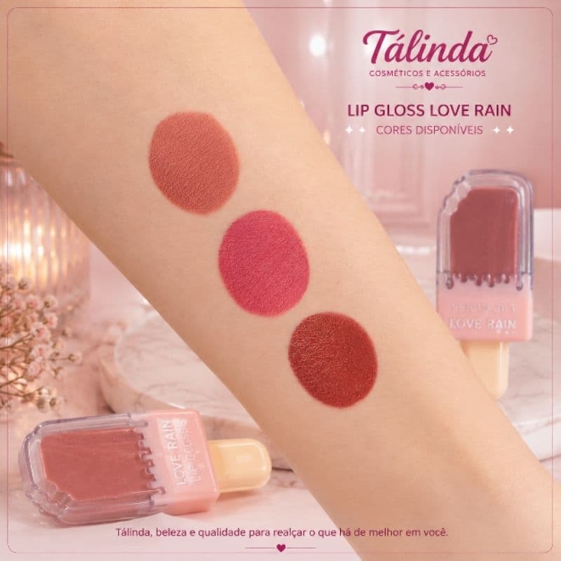 Batom Líquido Matte Formato Picolé - Efeito Matte - Sorvetinho Love Rain