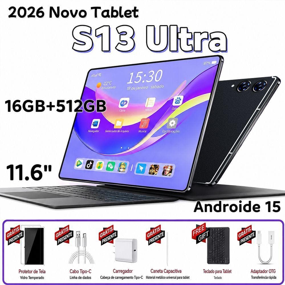 Tablet 16gb+512gb 11.6" Screen 8800mAh Battery Android 15.0 HD Calls Wifi 5G Dual SIM Card With Keyboard and Mouse