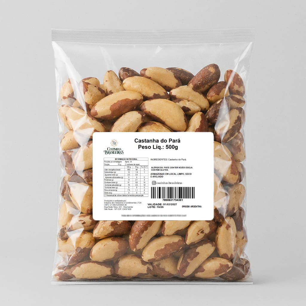 Castanha do Pará Natural - Oleaginosa Snack Saudável Petisco Proteico 100g 200g 500g