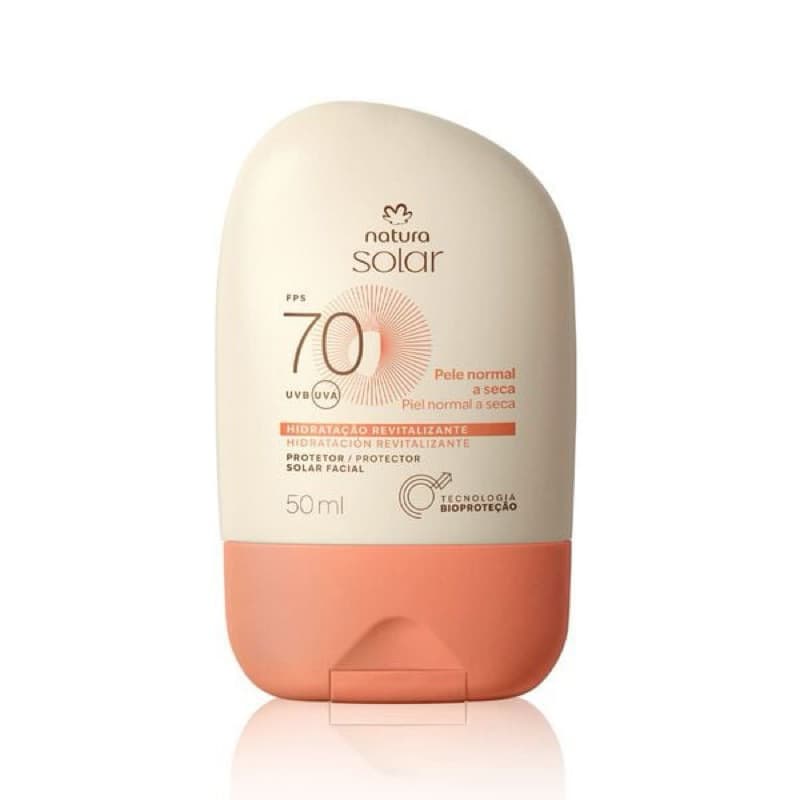 Protetor Solar Facial Pele Normal a Seca FPS 70 Natura Solar
