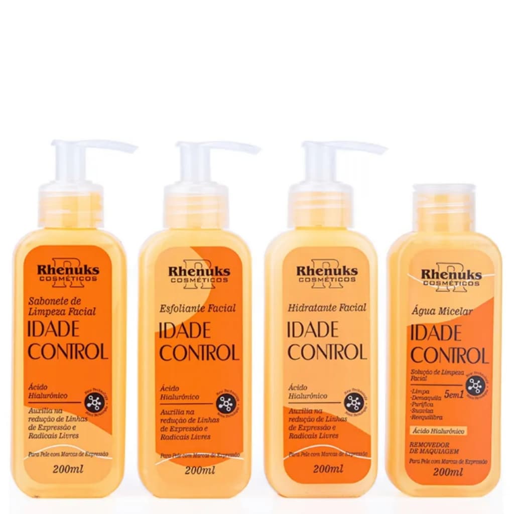 Kit Skin Care Tratamento Anti-Idade Control  Vitamia C Ação Anti-Idade Reduz Linhas de Expressão e Manchas.