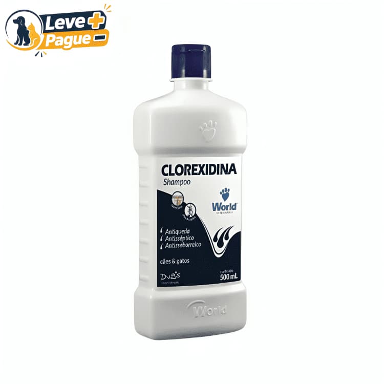 Shampoo Dugs Clorexidina 500ml Antisséptico para Cães e Gatos