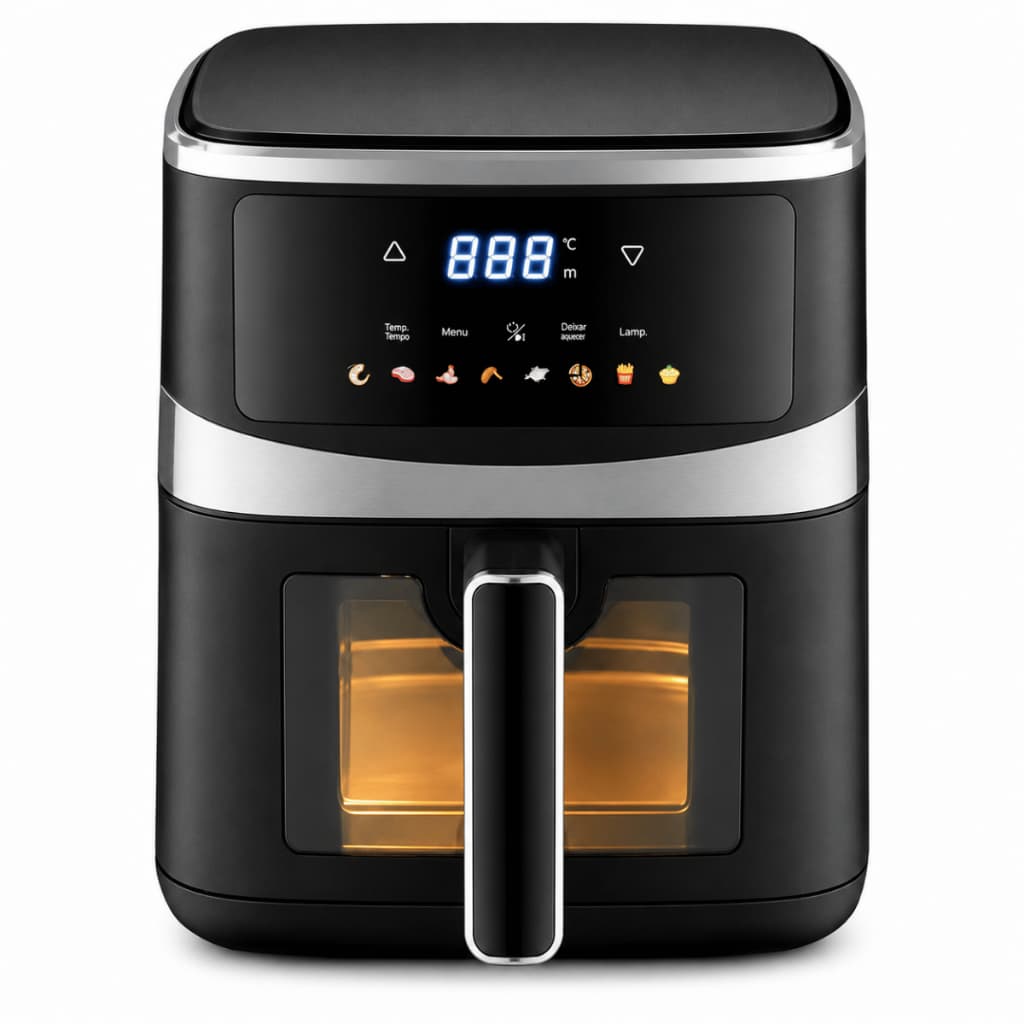Fritadeira Air Fryer Forno Elétrica Sem Óleo Digital 1500W 5 Litros